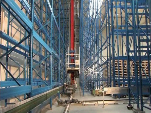 轉(zhuǎn)彎堆垛機(jī)立體倉庫